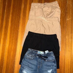 Wonder Nation Kids Shorts Set - Denim, Black, and Tan Bundle